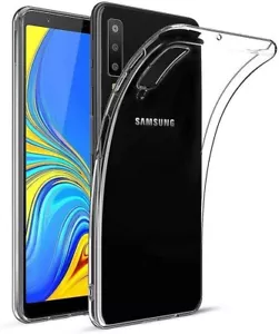 COVER per SAMSUNG GALAXY A7 2018 Custodia Trasparente Morbida Silicone Slim TPU - Foto 1 di 10