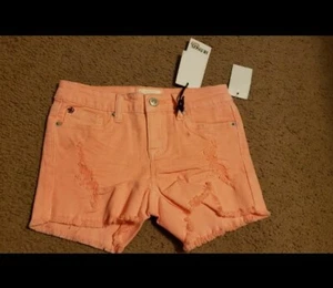NWT Hudson Girls Peach Cut-off Shorts, Size 10 - Picture 1 of 3