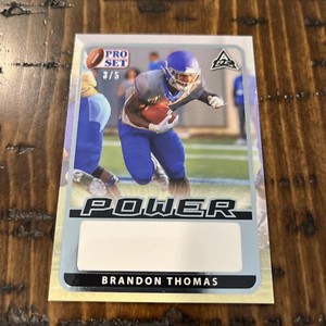 RARE ERROR SSP /5 2021 Pro Set Power MISSING AUTO Brandon Thomas RC #BA-BT1 (c8)