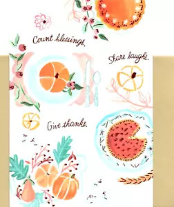 Happy Thanksgiving Thankful Laughs Pumpkin Pie Pumpkins Hallmark Greeting Card - Picture 1 of 3