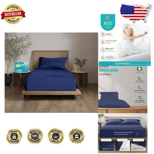 3-Piece Twin Sheet Set: 800 Thread Count Egyptian Cotton, Deep Pocket Design - Picture 1 of 10