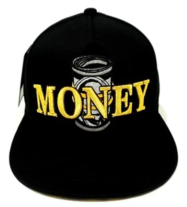 Geld Snapback Kappe Mütze Bargeld $$$ 100 % Baumwolle Erwachsene Herren Einheitsgröße schwarz neu mit Etikett - Bild 1 von 6
