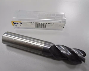 M.A. FORD Carbide Corner Radius End Mill 16mm 0.6299" 4FL 4mm Radius 17762909A - Picture 1 of 1