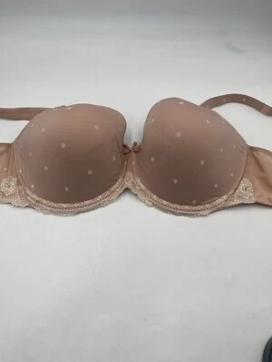 NWOT PRIMA DONNA Twist Size UK 38 H Beige  Blush Polka Dots Plunge Underwire Bra - Image 1 of 4