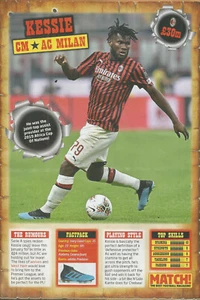 MATCH!-POSTER 2020-AC MILAN & IVORY COAST-CESANA (LOAN)-ATLANTA-FRANCK KESSIE - Picture 1 of 1