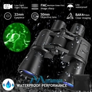 180x100mm Powerful Military Binoculars Night Vison HD Telescope Hunting Camping - Picture 1 of 12