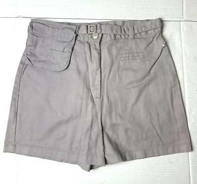 Vintage Gitano Girls 14 1/2 Tan High Rise Shorts With Belt And Bag 90s Y2K - Image 1 of 4