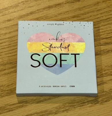 Просто позолоченный чернильный звездной пыли лаванды мягкий бокс-сет 4 ленты Washi 10 мм - Изображение 1 из 4