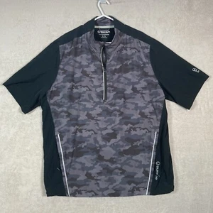 Sunice Jacket XL Black Dark Camo Pullover Windbreaker Short Sleeve Golf - Picture 1 of 8