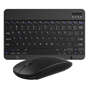 Juego de teclado y mouse inalámbricos Bluetooth recargables para iPad portátil Mac PC - Imagen 1 de 21