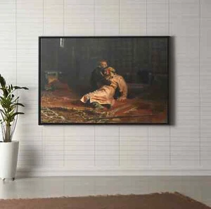 Ivan the Terrible and His Son Ivan by Ilya Replin Canvas/Poster Wall Art - Picture 1 of 10