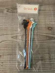 NEW 2022 Target Bullseyes Playground Halloween Coffee Ghost Stir Sticks Set of 4 - Picture 1 of 2