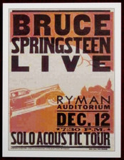 BRUCE SPRINGSTEEN - Trading Card #09 - Solo Acoustic Tour / Ryman Auditorium