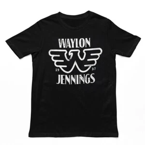 Waylon Jennings Established Mens T Shirt Country Rock Music Classic Band Black - Picture 1 of 3