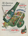 All-American refreshment Canada Dry Ginger Ale ad 1952 football goalposts