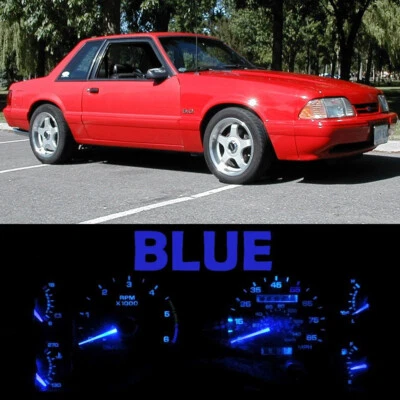 Dash Gauge Cluster LED Dashboard Bulbs Kit 10000K Blue For 87-93 Ford Mustang - Image 1 of 3