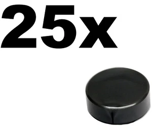 NEW LEGO - TILES - Round - 1 x 1 - Black x 25 - smooth flat tiled 1x1 - Picture 1 of 1