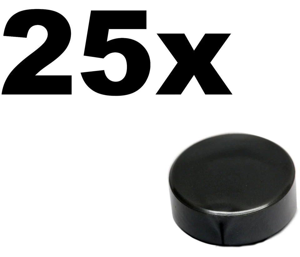 NEW LEGO - TILES - Round - 1 x 1 - Black x 25 - smooth flat tiled 1x1 - Image 1 of 1