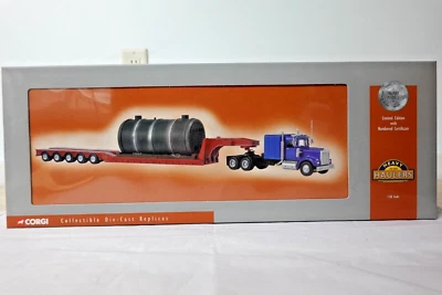CORGI US55702 KENWORTH W925 W/LOW LOADER AND BOILER LOAD 1:50 SCALE - Image 1 of 4