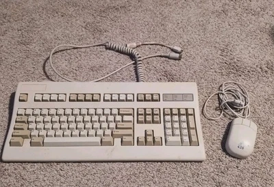 KeyTronic Rare keyboard 5 Pin Din With Serial Mouse And Ps/2 Adapter Works - Image 1 of 4