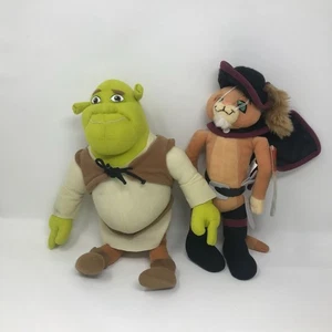 Dreamworks Hasbro Shrek the Ogre and Puss in Boots Plush Stuffed Animal Soft Toy - Picture 1 of 4