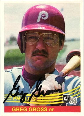 Greg Gross Signed 1984 Donruss Baseball Card Twins AUTO #285 MLB - Image 1 of 2