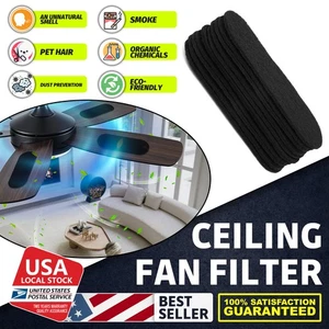 10X Ceiling Fan Filter for Blades Easy-Stick Strong Fixity Adsorption filtration - Picture 1 of 16