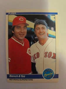 1984 FLEER JOHNNY BENCH/CARL YASTRZEMSKI RETIRING SUPERSTARS #640 NM - Picture 1 of 1