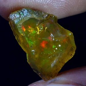 Natural Ethiopian Loose Rough Raw Opal Gemstone Multi Fire Oil Rough 11.60 Carat - Picture 1 of 12