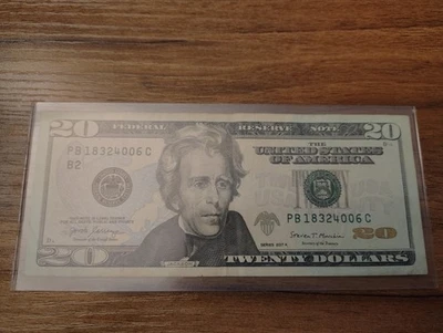 $20 Bill, Fancy Serial Number, 1832 Date, Jackson Reelection Year, Circulated - Image 1 of 4