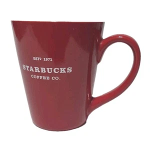 Taza de café grande Starbucks 2009 18 oz roja con borde blanco estimado 1971 - Imagen 1 de 5