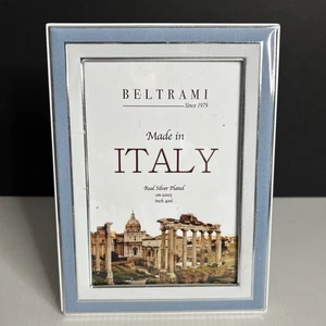 Beltrami Picture Photo Frame 4x6 Inch Real Silver Plated Made In Italy - Picture 1 of 4