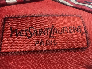 Ysl Tie Silk Yves Saint Laurent Red Pure Silk - Picture 1 of 7