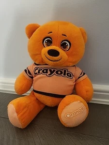 Crayola Bear Plush Hallmark 8" Orange Stuffed Bear EUC - Picture 1 of 6