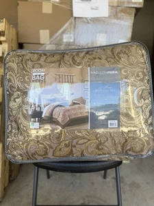 Essentials Brystol 24 Piece Room in a Bag Faux Silk Comforter Jacquard Paisle... - Picture 1 of 3