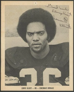 LENVIL ELLIOTT (1951-2008) signed vintage 8x10 photo | Bengals & 49ers autograph - Picture 1 of 1