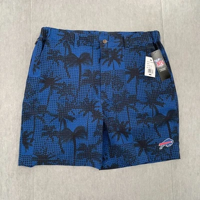 Buffalo Bills Shorts Adult Large Blue Floral Palm Tree Chino NFL Team Apparel L - Image 1 of 4