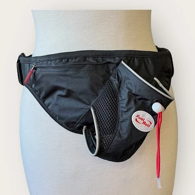 Cinturón de combustible botella soporte de hidratación bolsa con cremallera cinturón deportivo elástico negro OS  Foto 1 de 4