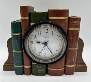Seth Thomas Linden Mantel Book Clock Time Machine W10 - Picture 1 of 11