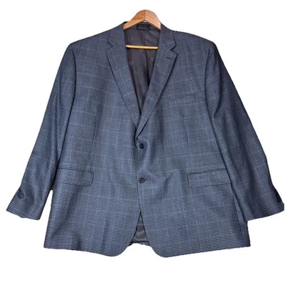 LAUREN Ralph Lauren Etiqueta Negra Gris Azul Lana Seda Abrigo Blazer Chaqueta Para Hombres 48 Foto 1 de 4