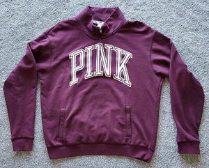 Maroon Pink Long Sleeve Sweatshirt Large - Picture 1 of 11