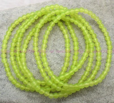 Wholesale 6 Pcs Natural Peridot 4mm 7.5” Crystal Healing Stretch Bracelet - Image 1 of 3