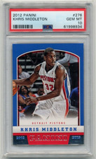 2012-13 Panini #276 Khris Middleton RC PSA 10 Gem Mint Bucks Pop 6