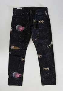Levi's x STAR WARS Limited Edition Printed Slim Fit 501 Jeans Mens Size 34W 30L - Picture 1 of 8