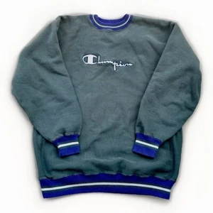 VINTAGE 90s Champion Faded Green Reverse Weave Sweatshirt Herren XXL 2XL - Bild 1 von 4