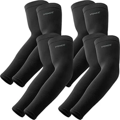 4 PAIRS UV SUN PROTECTION ARM SLEEVES 4 pares de mangas deportivas para brazos con protección solar UV