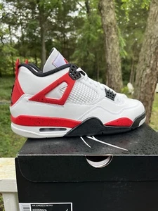 Air Jordan 4 Retro Red Cement DS Size 10 White Fire Red Black - Picture 1 of 10