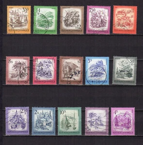 Autriche 1973-82 paysages 15 timbres oblitérés /TE5207c - Picture 1 of 1