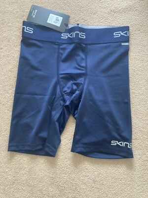 Skins - Mens DNAmic Force 1/2 Tights -  BNWT- Many Sizes - Navy Blue - RRP £45 - Image 1 of 4