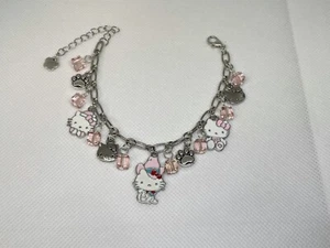 ~Hello Kitty & Friends~😺Cat Charm Bracelet~Anime Sanrio~ Single Chain🌈U Pick! - Picture 1 of 12